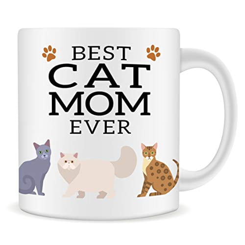 Paw Mom Cups Puur-fect Cat Mug Gifts for Mom Cat Lovers Mug Mothers Day Gifts