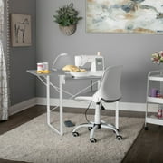 Sew Ready Alpha Sewing Table and LED Lamp in White and Grey