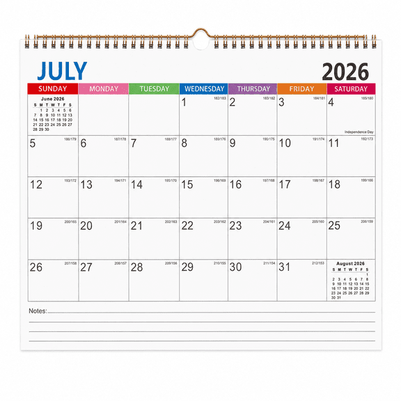 2026-2027 Wall Calendar, 18 Month Monthly Planner Calendar July 2026 to December 2027 for Home Office Schedule, 14.17 x 11.02 In
