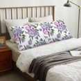 thumbnail image 5 of KLL Ultra Soft Microfiber Body Pillow Cover/Pillowcases 20"x54" with Hidden Zipper Closure-Violets Flowers, 5 of 5