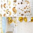 thumbnail image 1 of Chok - Guirnalda de 4 piezas de estrellas doradas y lunas, serpentinas colgantes, fondo para decoración de fiesta Twinkle Little Star, primer cumpleaños, baby shower, boda, habitación infantil,, 1 of 1