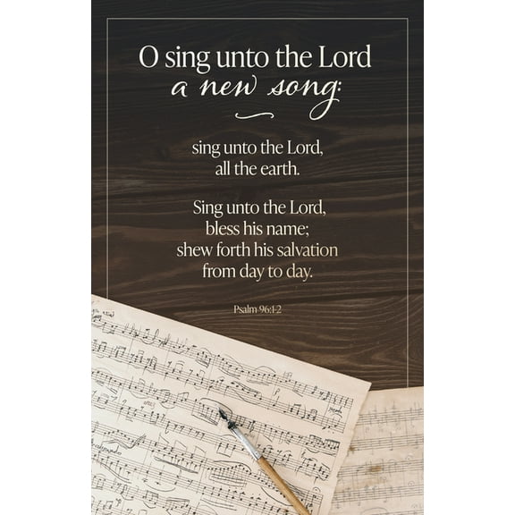 General Worship Bulletin: Unto the Lord (Package of 100): Psalm 96:1-2 (Kjv), (Paperback)