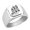 Silver, variant on Initial Royal Letter M Monogram Stainless Steel Signet Ring