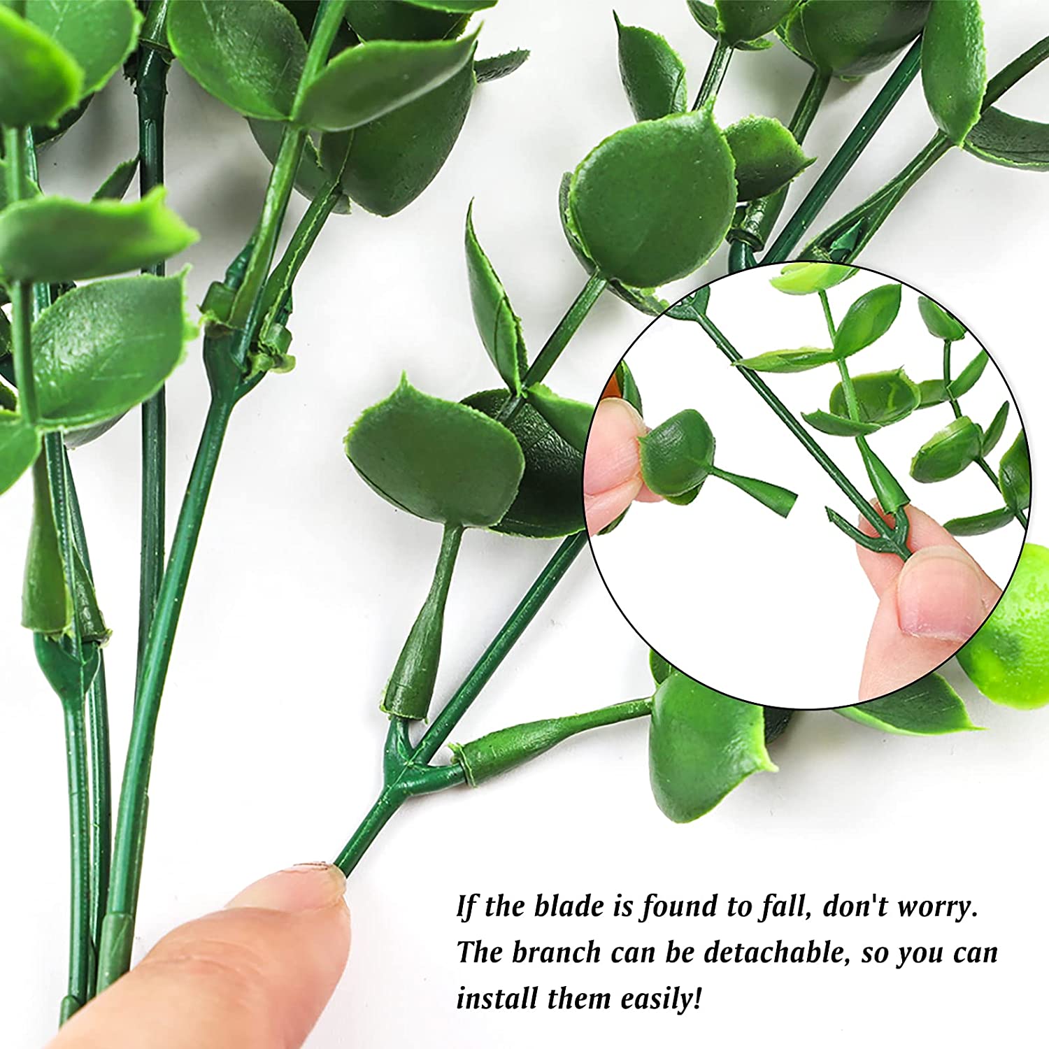 8pcs Artificial Greenery Plants Outdoor UV Resistant Fake Plastic Boxwood Shrubs Grass Stems for Home Wedding Courtyard Indoor and Outside Garden Porch Patio Window Box Farmhouse Decoration