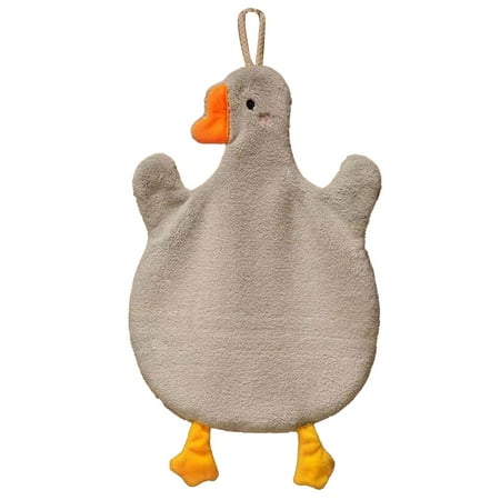

Minsida 1pc Cute Big Goose Hand Towel Coral Velvet Hanging Towel Kids Cartoon Hanging Hand Towel Big Goose Hand Towel Dishwasher Kitchen Wash Clothes for Camp Dish Towel