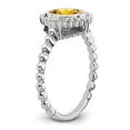 thumbnail image 2 of Primal Gold 10 Karat White Gold Oval Citrine Ring, 2 of 5