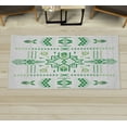 thumbnail image 1 of Geometric Decorative Rug, Tribal Hand Drawn Vintage Aztec Background in Vector Illustration Print, Quality Carpet for Bedroom Dorm and Living Room, 6 Sizes, Shamrock Green, by Ambesonne, 1 of 1