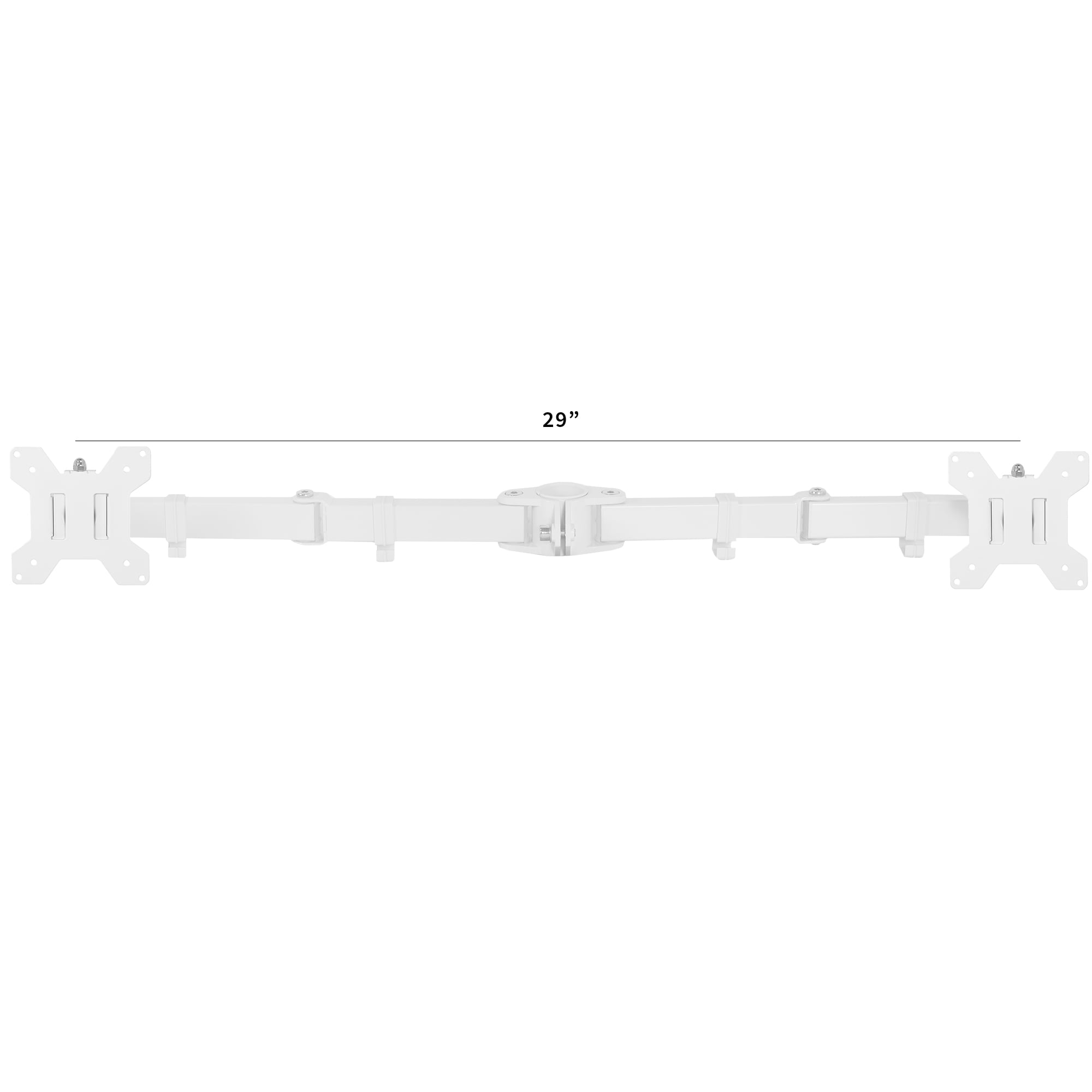 VIVO White Fully Adjustable Dual Monitor Arm for Desk Mount Stand