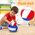 thumbnail image 3 of Volleyball Plush Doll Decorative Sports Ball Stuffed Accessory for Backpack 20cm Soft Round Plushie 8inch 8inch, 3 of 5