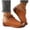 Brown, variant on Women's Boho Closed-Side Buckle Low Wedge Slingbacks, Open Toe Arch Support Summer Vacation Sandals