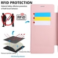 thumbnail image 5 of For Samsung Galaxy S26 Ultra 5G Wallet Cell Cover, RFID Blocking, PU Leather,Compatible With MagSafe , With Flip Card Holder, Ultra Thin Electroplated Rotating Bracket Magneti Protective Cover,Pink, 5 of 9