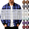 thumbnail image 3 of Atkumj Mens Plaid Jacket Casual Long Sleeve Zip Up Outerwear Trendy Ribbed Cuffs and Hem Fall Jackets for Men S, 3 of 9