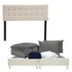 thumbnail image 1 of Box Base Cama King Size + Cabecera Bilbao Crema + Almohada 2Pack + Protector Cloud + Sabanas Softy + Edredon Homy, 1 of 8