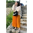 thumbnail image 4 of Jupe Plissée à Pois Taille Haute pour Femmes, Jupe Midi Évasée avec Poches, 4 of 6