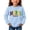 Sky Blue, variant on Mercatoo Toddler Baby Girl Boy M𝐚rdi Gr𝐚s Outfit Letter Sweatshirt Long Sleeve Shirt Tops Spring Fall Clothes C𝐚rnival Loose Top