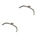 thumbnail image 2 of Redempat Metal Arch Frame Kiss Clasp Head DIY Purse Lock Bag Bead Coffee 24.5cm 2Set, 2 of 6
