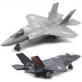 thumbnail image 3 of Large Alloy Pull Back F-35 Fighter Aircraft Model Music LED Airplane Toy Gift, 3 of 6