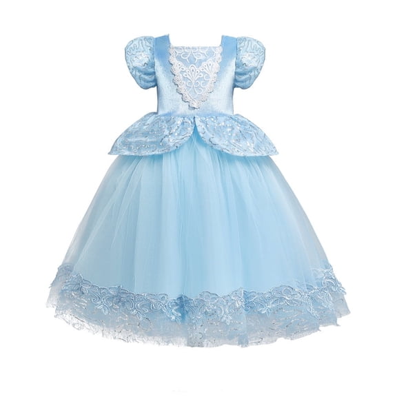 KAWELL Princess Blue Costume for Halloween Dress Up