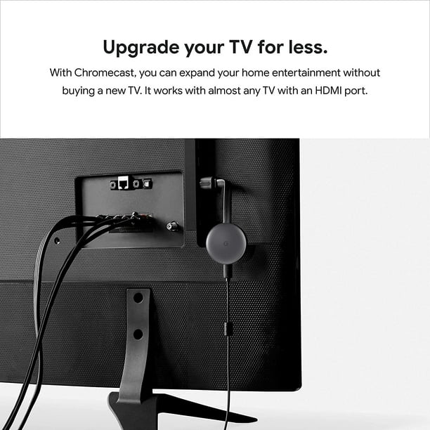 Google Chromecast 3rd Gen - Streaming Device with HDMI Cable Stream Shows, Music, Photos, and Sports from Your Phone to Your TV - with Microfiber Cloth and Travel Carrying Pouch - Walmart.com