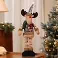 thumbnail image 4 of Christmas Telescoping Plush Toys, Cute Stretchable Standing Plaid Reindeer Stuffed Toys, Christmas Decorations for X-mas Party Display and Holiday Present for Plush Toy Enthusiasts, 4 of 4