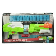 Tetrashot Green & White Dart Blaster W/ 98 Accu-Blast Darts & Dart Belt, Ages 6+
