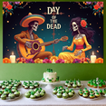 thumbnail image 3 of Vibrant Graphics Day of the Dead Festive Design Skeleton Characters Mexican Theme for Celebration Gathering Event Decor, 3 of 8