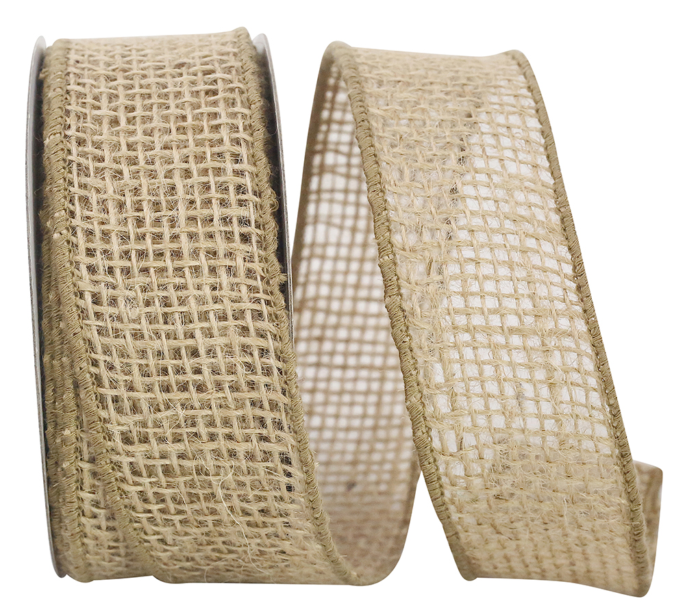 The Ribbon Roll T90837W75009F, Burlap Loose Wired Edgeave Wired