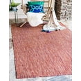 thumbnail image 1 of Unique Loom Collection Casual Transitionnel Solide Tapis d'Intérieur / Extérieur Flatweave, 9 Pieds x 12 Pieds, Rouille Rouge / Terre Cuite, 1 of 2