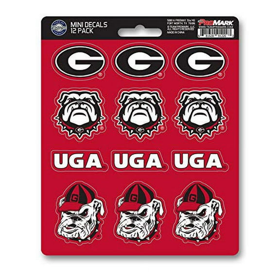 Georgia Bulldogs Decal Set Mini 12 Pack