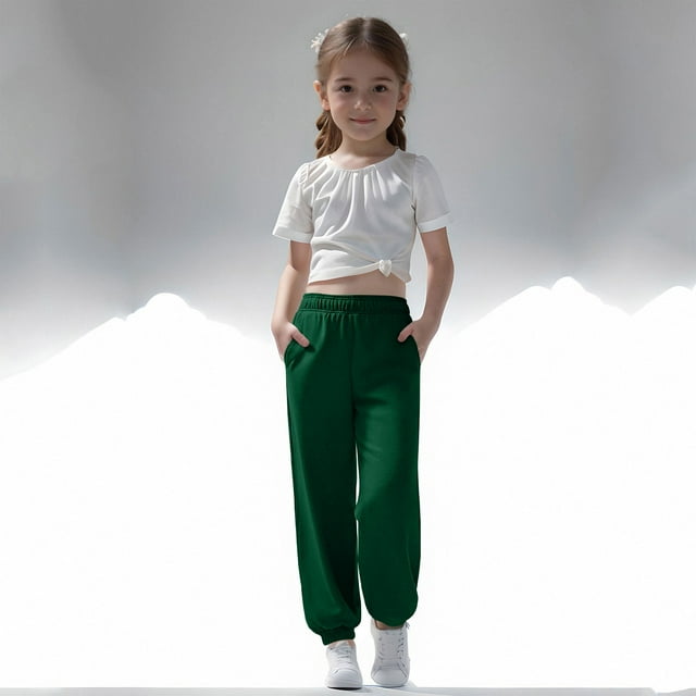 Pantalones largos para niños, pantalones deportivos para correr, pantalones largos de entrenamiento informales, pantalones deportivos para niñas