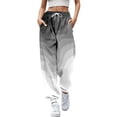 thumbnail image 1 of Pantalons pour Femmes Mode Décontractée Saint-Valentin Imprimé Amusant Taille Élastiquée Pantalons Cargo Gris P, 1 of 4