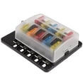 thumbnail image 3 of cciyu Fuse Box * 1Standard Blade Fuse * 20 ,2*5A+ 4*10A +6*15A+ 8*20A,Sticker Label * 71Screw * 4 10-WAY Blade ATO/ATC/ATS Fuse Box Use for RV Boat Motorhome Speedboat, 3 of 5