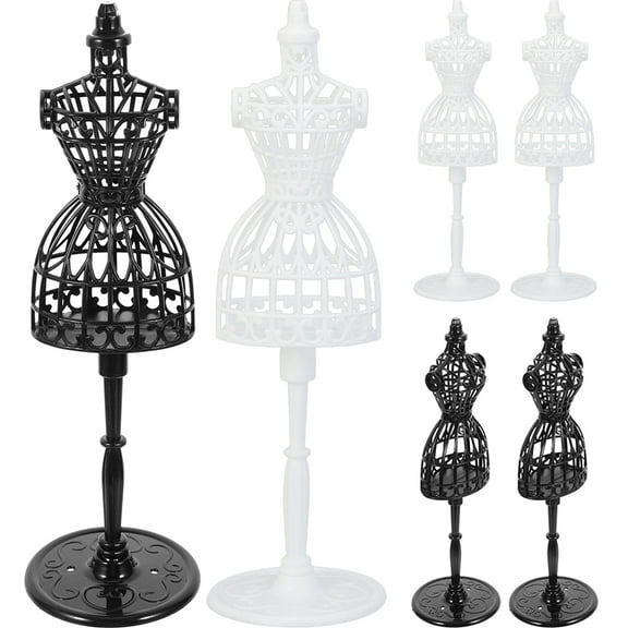 STOBOK Mini Mannequin Stand Doll Clothes Mannequin Plastic 6Pcs