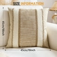 thumbnail image 5 of HonorHut Textured Pillow Cover 2 Pack Modern Fashion Square Cushion Covers Cotton Linen Pillow Covers with Zipper Universal Pillowcase Protector Coffee, 5 of 7