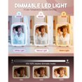 thumbnail image 2 of Anoak Skincare Fridge with Dimmable LED Light Mirror,4 Liter/6 Can Mini Fridge Skincare for Bedroom,Office, Car, Dorm,Cooler and Warmer, Portable Mini Fridge for Skin Care, Cosmetics, Food,Pink, 2 of 7