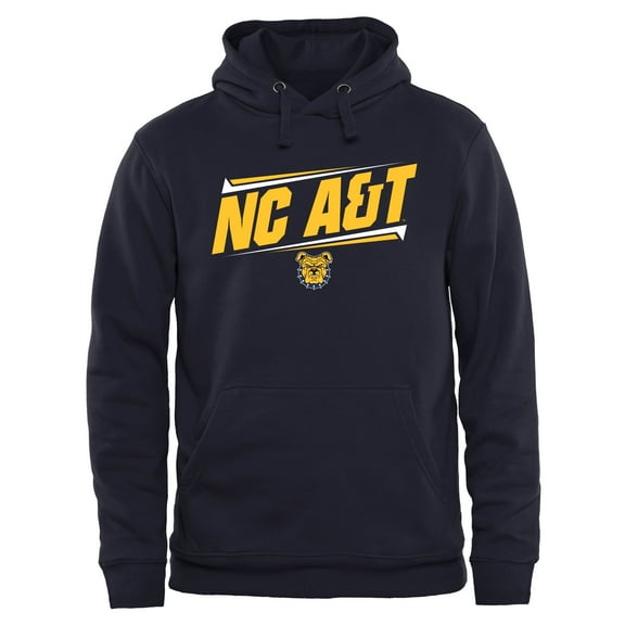 Men's Navy North Carolina A&T Aggies Double Bar Pullover Hoodie