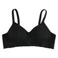 thumbnail image 1 of Teenage Girls Sports Bra with Adjustable and Removable Shoulder Strap Training Bra Pack Black, 1 of 4