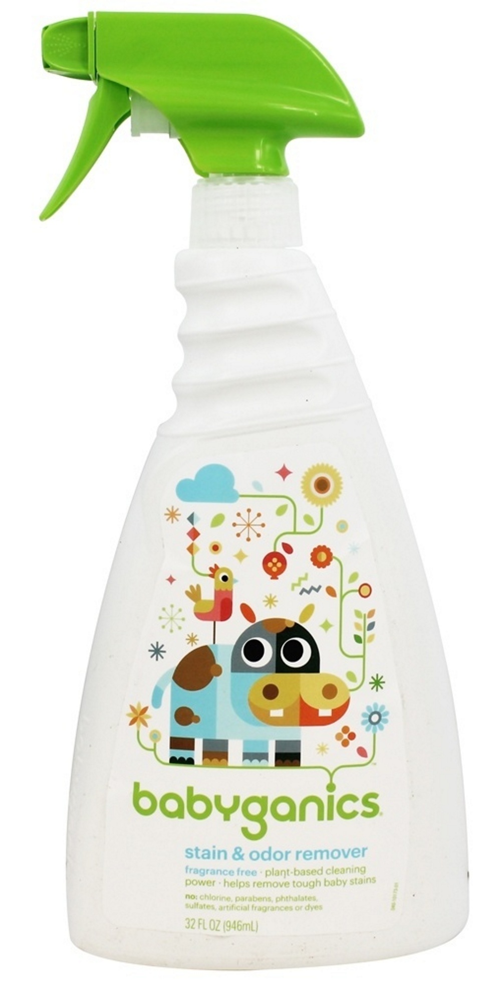 BabyGanics Stain & Odor Remover Fragrance Free 32 Ounce Walmart