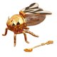 thumbnail image 1 of Frascos de miel de vidrio con tapas, recipiente de miel con cuchara, dispensador de miel de vidrio, adorno de mesa en forma de animal, 1 of 6
