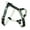 Black, variant on Genuine Leather Dog Harness Padded, Fits 17" - 21" Chest, Poodle, Boston Terrier