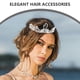 thumbnail image 3 of Tocado de corona de cisne, accesorios para el cabello de perlas de diamantes de aleación, tocado de joyería de corona de diamantes de imitación para novia y boda (blanco), 3 of 5