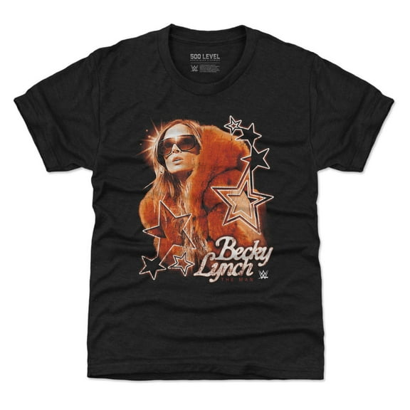 Youth 500 Level Heather Black Becky Lynch Vintage T-Shirt