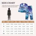 thumbnail image 4 of KLL Night At Lake Aurora 1 Print Women's Long Sleeve Pajamas with Pants Sleepwear Loungewear 2 Set-Medium, 4 of 8