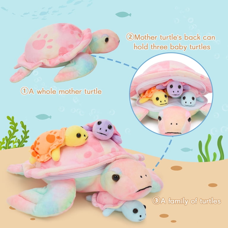 MaoGoLan Sea Turtle Mommy with 3 Baby Turtles Plush Set photo 4