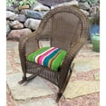 thumbnail image 3 of Jordan Manufacturing 18" x 18" Covert Island Multicolor Stripe Square Tufted Contoured Outdoor Wicker Seat Cushion (2 Pack), 3 of 14