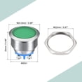 thumbnail image 2 of Uxcell M22 12V Panel Mount Waterproof Metal LED Indicator Signal Light Green, 2 of 5