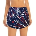 thumbnail image 2 of Gaeub Red White Blue Fireworks 1 Print Women's Athletic Shorts,High Waisted Running Shorts,Pocket Sporty Short,Gym Elastic Workout Shorts-Medium, 2 of 7