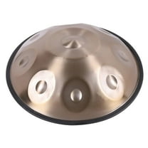 18-Inch Handpan Drum Handcrafted Steel Tongue Drum with 9 Notes Gold 5kg with Accessories and Stand
