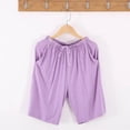thumbnail image 2 of TEAJOPSUU Women's Lounge Shorts 5" Sleepwear Bottoms Soft Drawstring Elastic Waist Pajama Shorts Cotton Blend Comfy Pj-Sleep Shorts Purple, 2 of 5