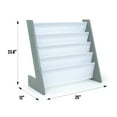 thumbnail image 6 of Humble Crew Inspire Kids Bookshelf with Four Shelves Book Organizer, Grey & White, 6 of 9